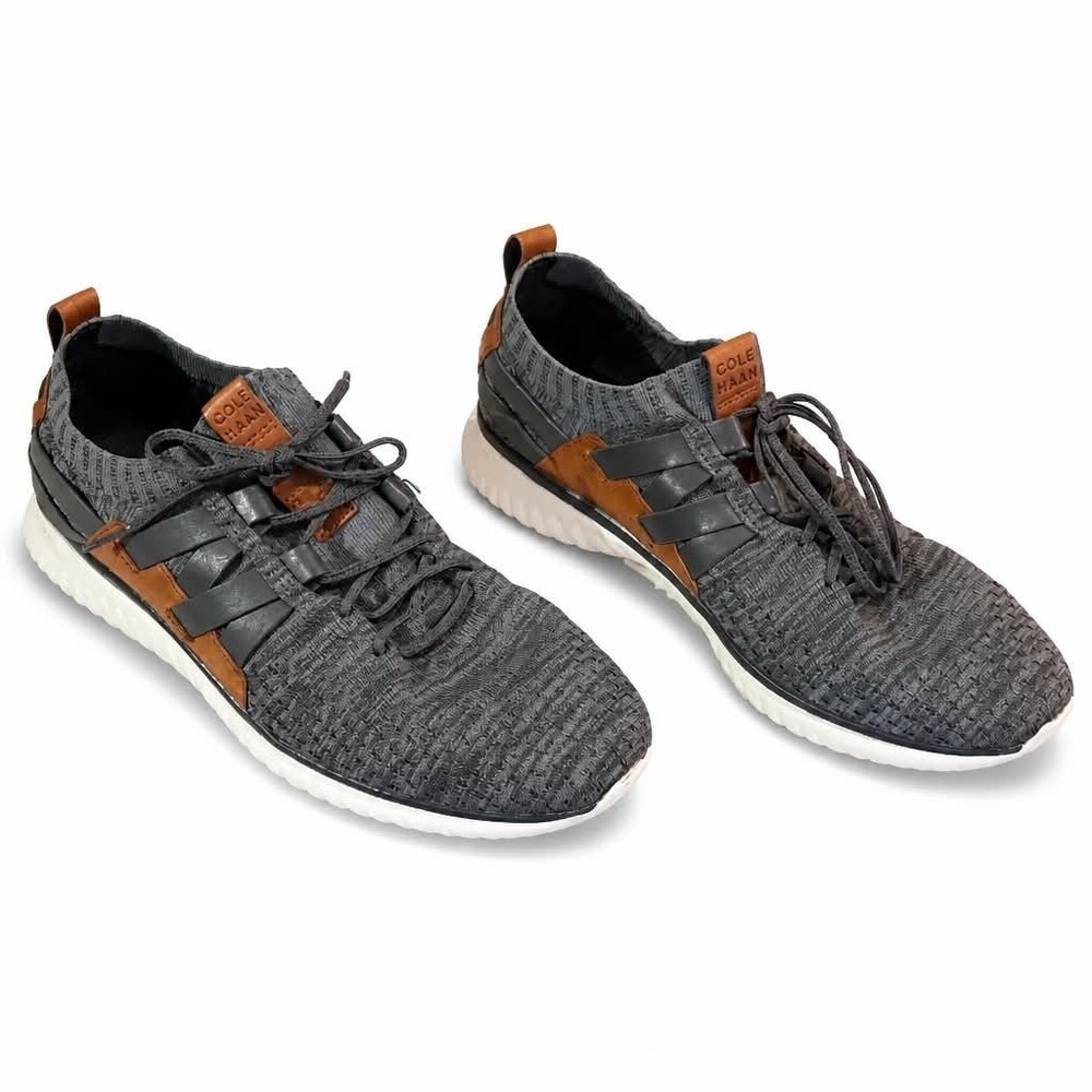 Cole Haan Grand OS Stitchlite Mens Size 10.5 M Gray Brown Knit Running Sneakers